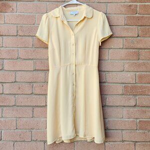 Rihoas Yellow Collared Shirt Dress Women’s XS